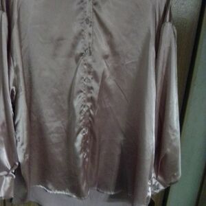 Elegant Pink Satin Blouse